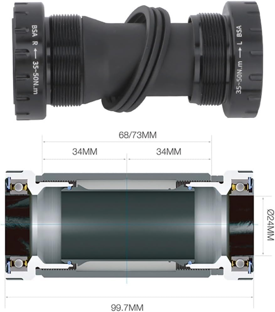 Eje pedalier N.O.S ZEUS con chaveta 127 mm 25 x 1 (Ref 432) al precio de 35,00