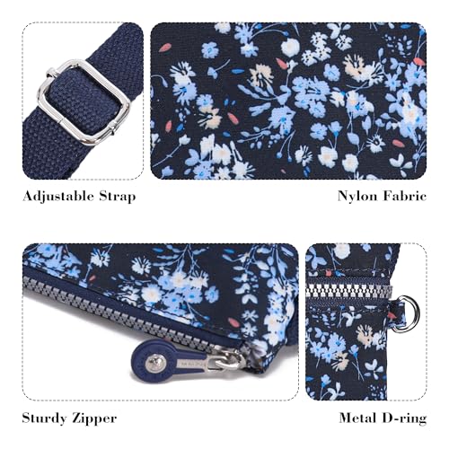 Image of AOCINA Small Wallet Purse Canvas Mini Purse Crossbody Phone Purse Bag for Girls Teens Boys Women