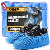 KIBERTIC - 200 Pièces Surchaussures Jetables, Couvre Chaussure...