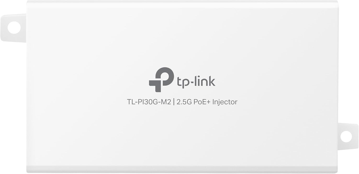 TP-Link TL-PI30G-M2 | IEEE 802.3at/af 2.5G + Injector | Non- to Adapter | Supplies up to 30W | Plug & Play | Desktop/Wall-Mount | Power Over Ethernet | Distance Up to 328 ft. | UL Certified