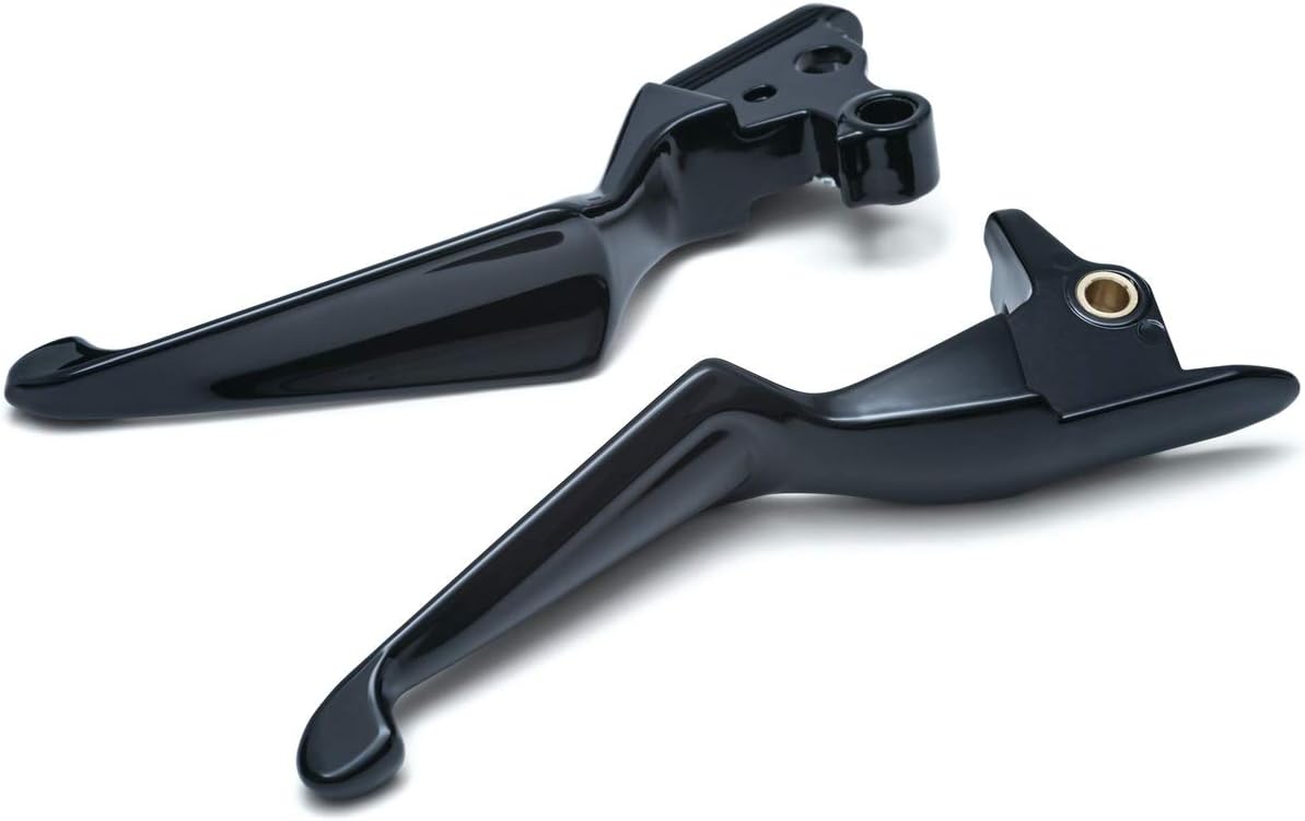 Kuryakyn 1849 Motorcycle Handlebar Accessory: Boss Blades Clutch and Brake Trigger Levers for 2014-16 Harley-Davidson Touring Motorcycles, Gloss Black, 1 Pair