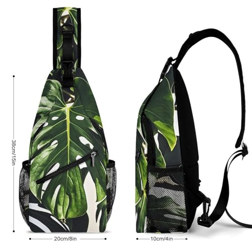 Mochila de hombro de senderismo que evita el dolor de espalda con diseño de hojas 2