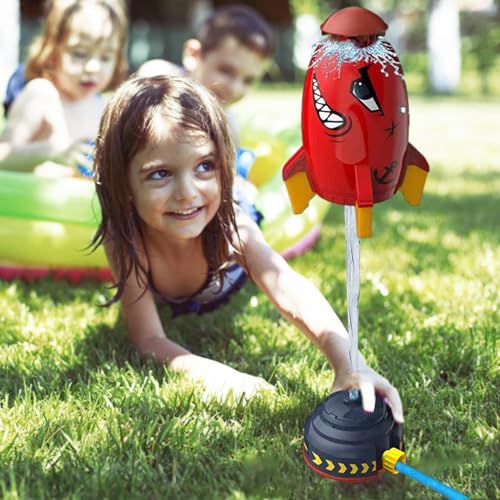 Rociador cohete contra el calor veraniego: juguete de agua al aire libre en jardín 2