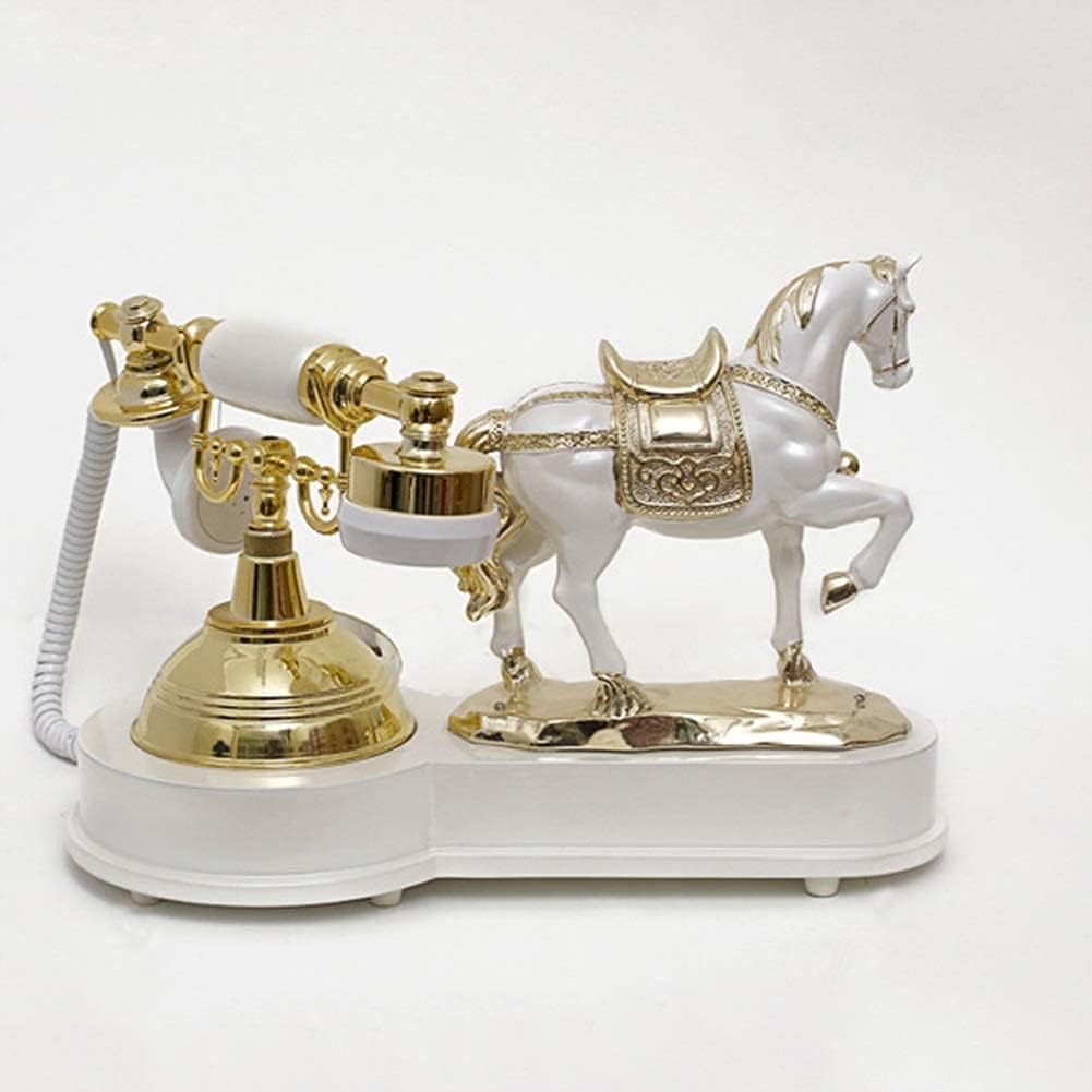 Old Fashioned Decorative Telephones Home Office Ma to Successful Fashion Ideas European Pastoral Retro Telephone Hotel/Home landline (Color : White)