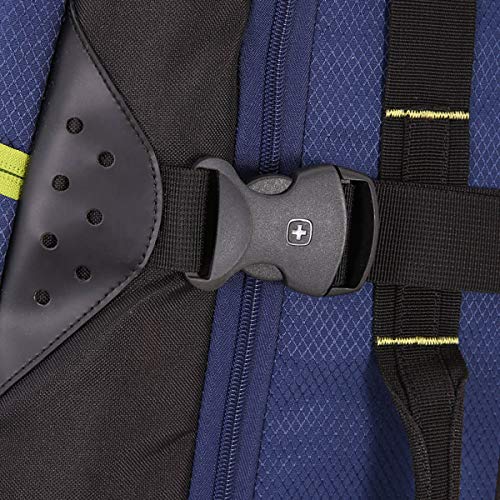 SWISSGEAR 6532 Extra-Large Lightweight Rolling Duffel | 8-Day Capacity Wheeled, Soft-Shell Luggage | Men's and Women's - Blue/Green