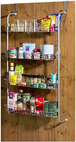Direct Online Houseware 4 Tier Over Door Hanging Rack With Shelves For Pantry Or Storage Cupboard