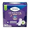 TENA Sensitive Care Incontinence Pads, Bladder Control & Postpartum for Women, Overnight Absorbency, Extra Coverage – 90 Count