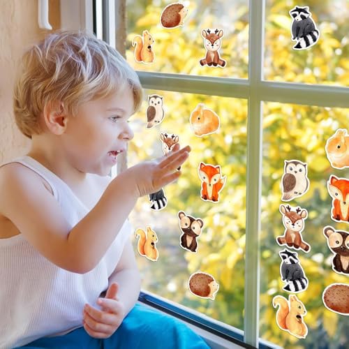 Runde Tier Aufkleber - 500 Stück Belohnungsaufkleber, Animal Sticker Rolle, Cartoon Tiermuster für Kinder