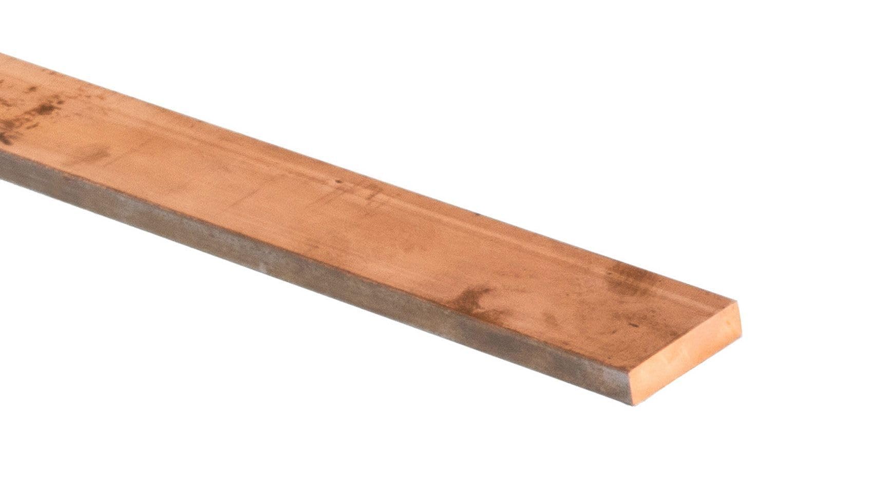 Barra piatta in rame, 50 x 10 x 500 mm.