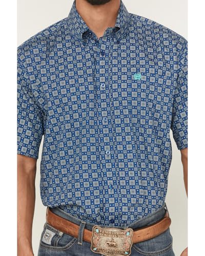 Cinch Men's Royal Blue Short Sleeve Shirt3