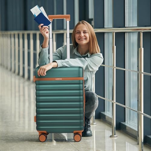 UKEIN Luggage Sets 3 Piece, Carry On Luggage 20In With Spinner Wheels,PC Hardside Suitcase Set with TSA Lock,Durable Carry On Suitcase With Travel Backpack for Men - Image 3