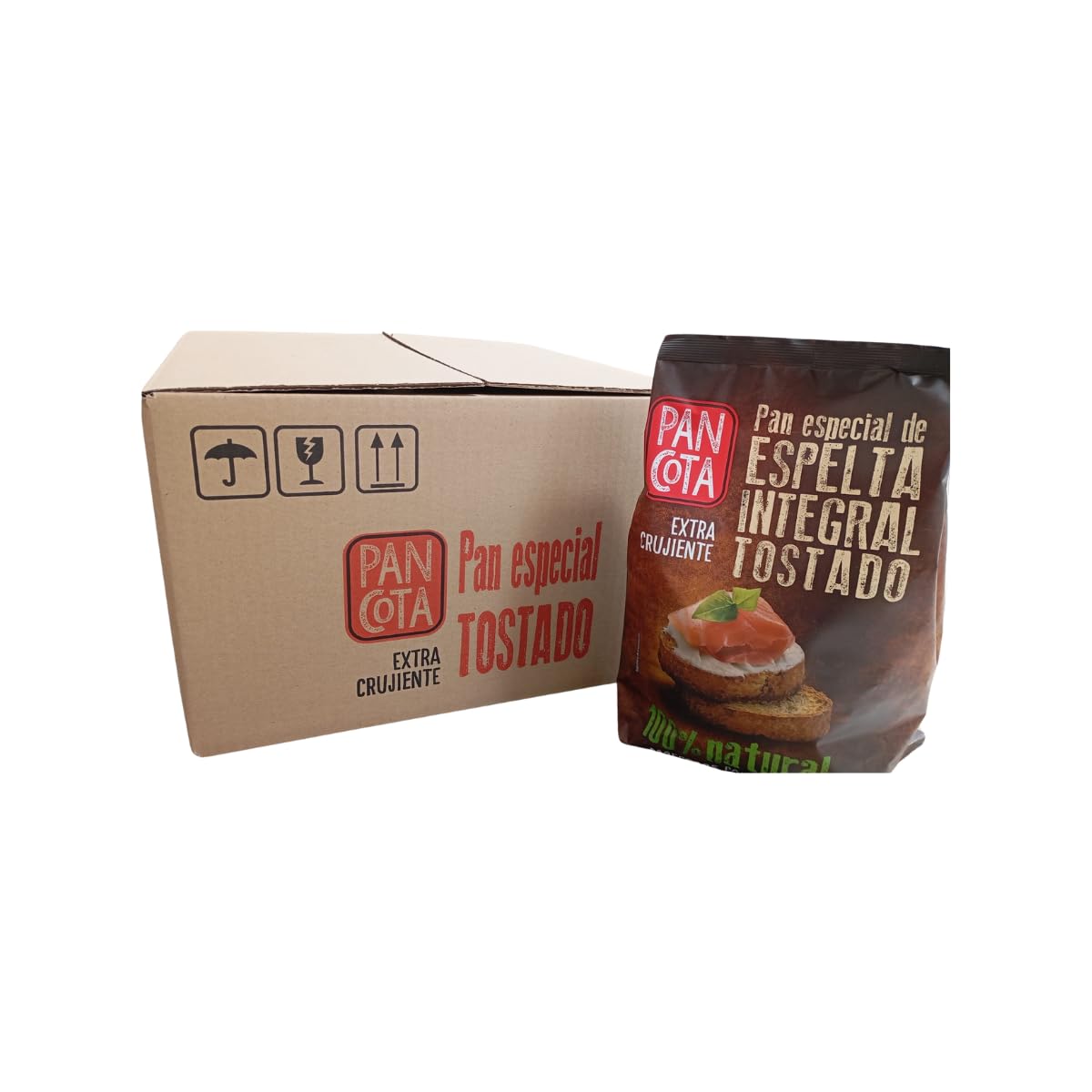 Pan Especial de Espelta Integral Tostado de Pan Cota (caja con 8 bolsas)