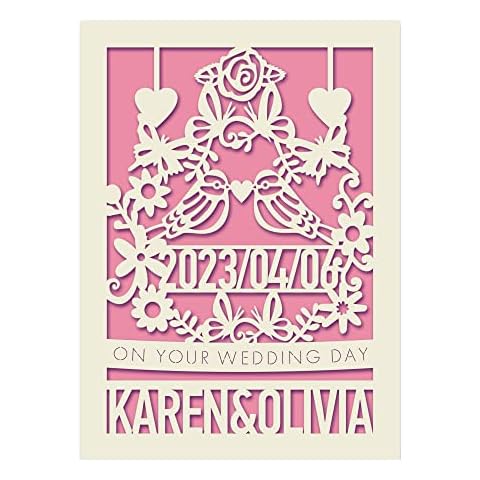 Personalised Laser Cut Wedding Card Cover
