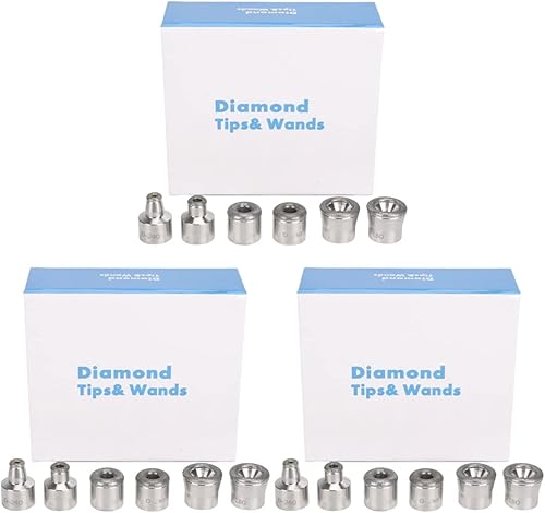 FRCOLOR 3 puntas de repuesto de microdermoabrasión de diamante para dermoabrasión de diamante, cabeza de dermoabrasión de diamante, puntas de