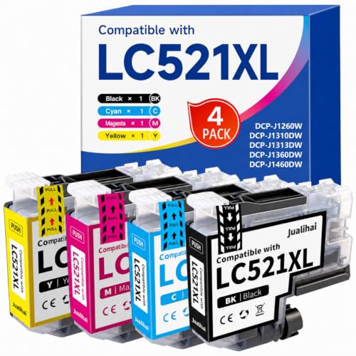 Cartouche LC521VAL multipack compatible avec Brother DCP-J1460DW DCP-J1313DW LC521XL