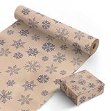 KEPLIN Wrapping Paper Roll - Premium Quality Festive Kraft Paper - Wrinkle Resistant with Unique Designs - Multipurpose Wrapping Paper for Gifts, Arts & Crafts Projects (44.5cm x 25m)