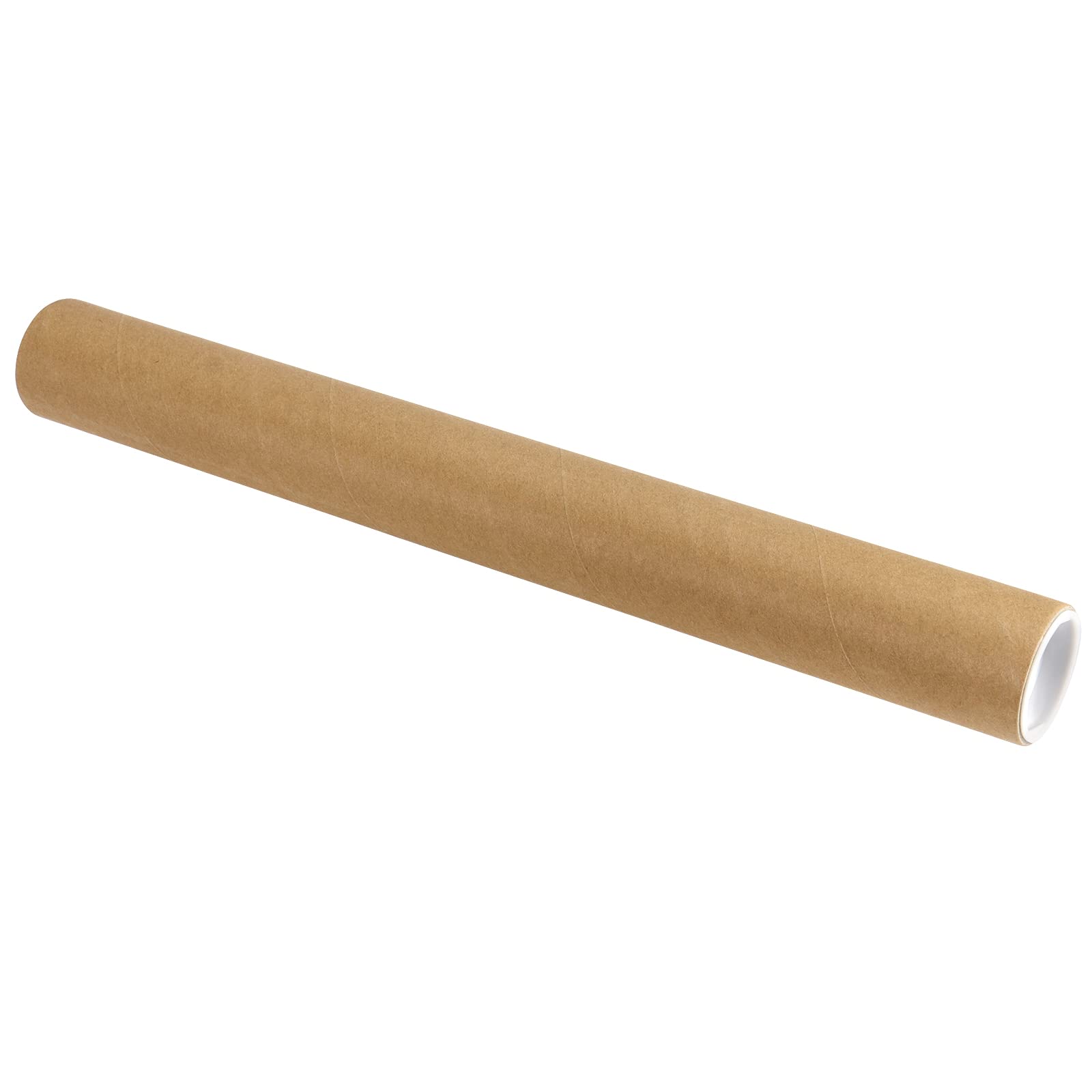 JEUIHAU Lot de 18 tubes d'expédition en kraft avec capuchons, construction en spirale, recyclables pour le transport, le stockage