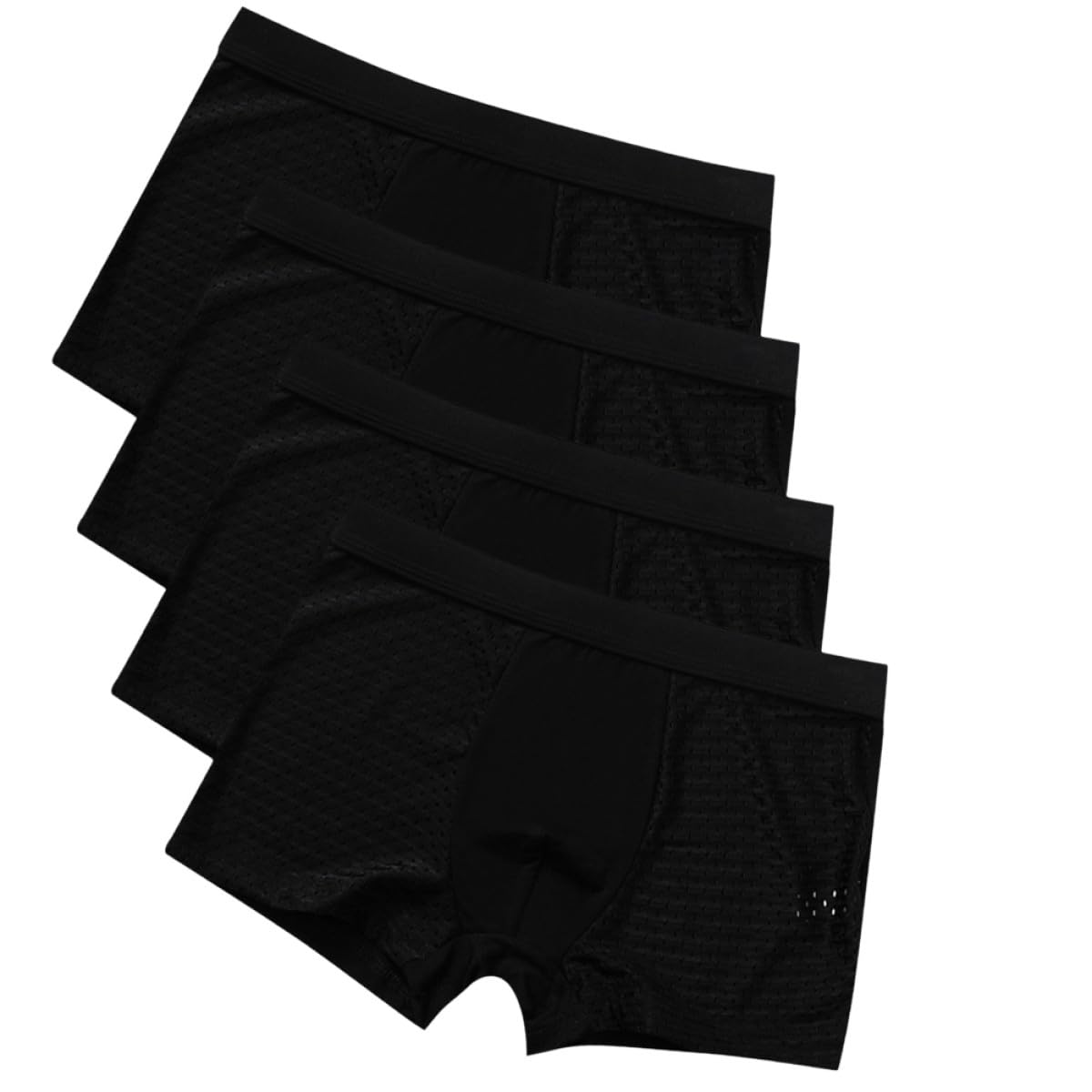 BESTonZON 4 Pezzi Slip Traspiranti da Uomo Mutande da Uomo Black