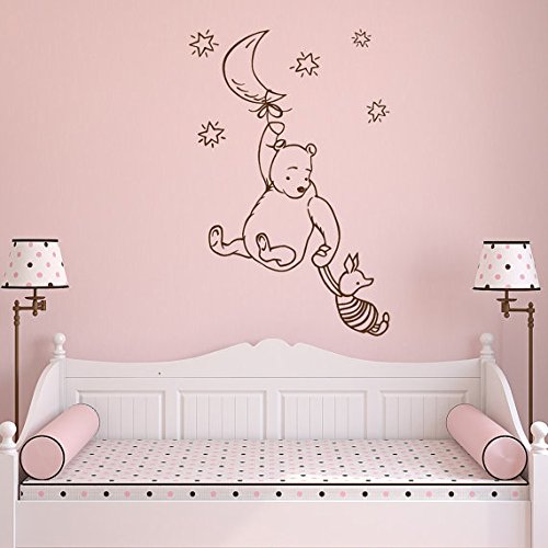 Sold by A Good Decals USA Classic Winnie The Pooh Wall Decal- Winnie The Pooh and Piglet Vinyl Wall Decal Kids- Winnie The Pooh Nursery- Classic Poo