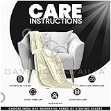 GC GAVENO CAVAILIA Mink Fluffy Blanket, Soft and Cosy Thermal Throw For Sofas, Cuddle Warm Throws For Beds, Cream, 150 x 200 cm - Image 4