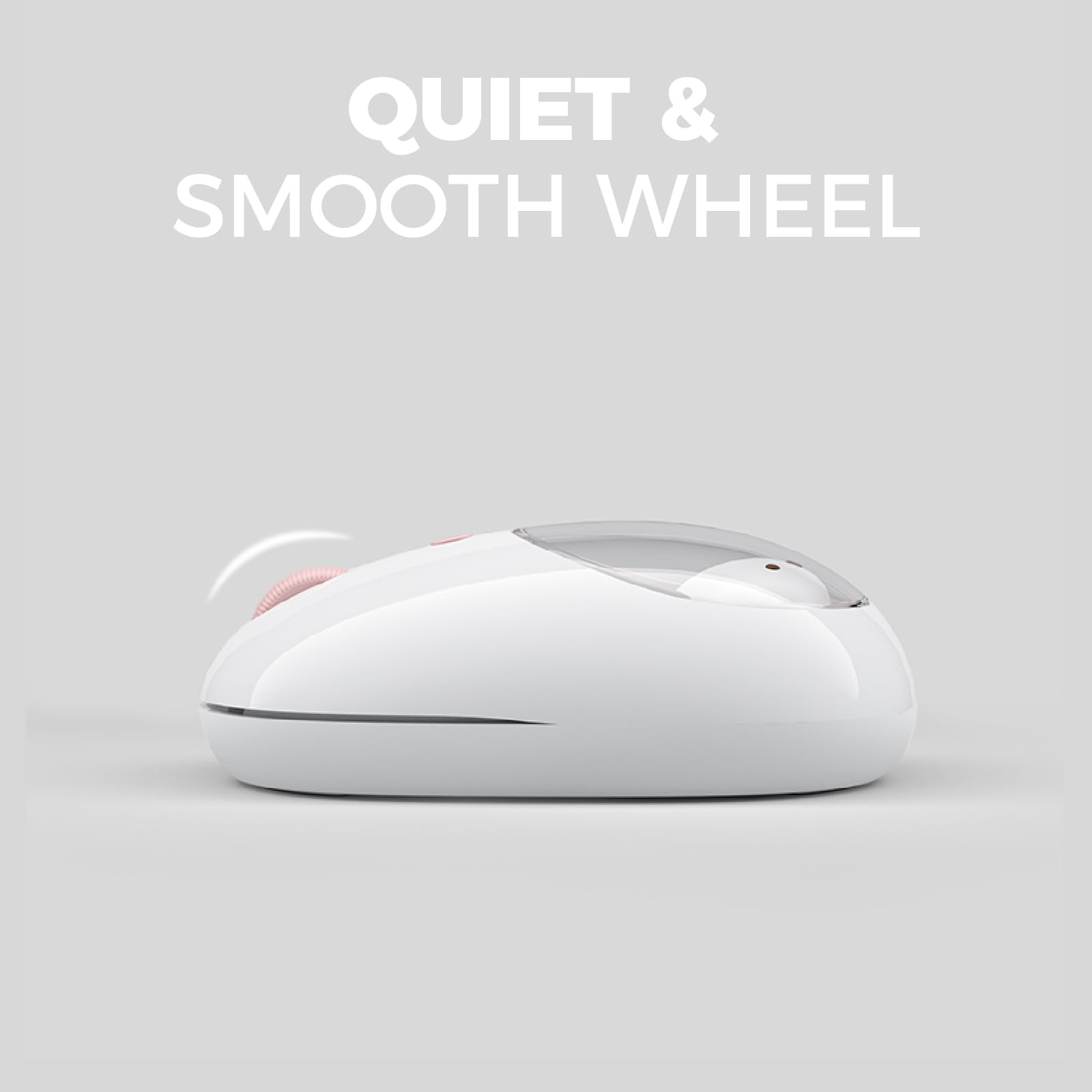 MiPow x Miffy Ratón inalámbrico Bluetooth, pequeño ratón portátil, adecuado para portátiles, tabletas, etc., seguimiento sin problemas, compatible con PC y Mac, Windows y macOS, rosa - regalos de