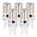 Bombilla LED G9 de 3W,Blanco Cálido 3000K Equivalente 30W Halógena Lampara,300LM,AC 220V,sin Parpadeo y No Regulable,360 Grados,Bombillas Led G9,Para Iluminación Hogar,Salón y Comedor(Paquete de 5)