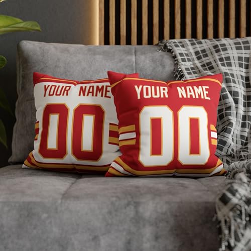 Image of ANTKING Throw Pillow 2 Packs Personalized Custom Any Name Number for Men Women Boy Gifts