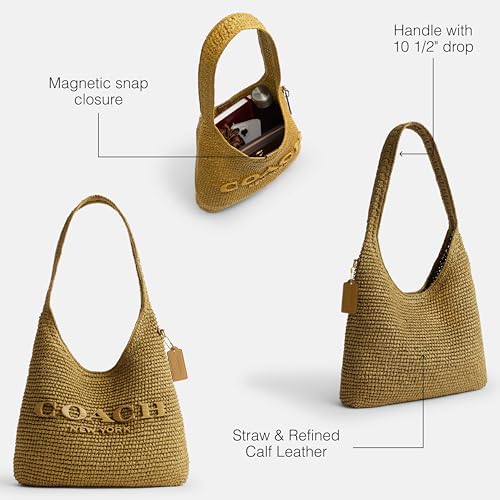 Image of COACH Brooklyn Shoulder Bag 28 in Straw