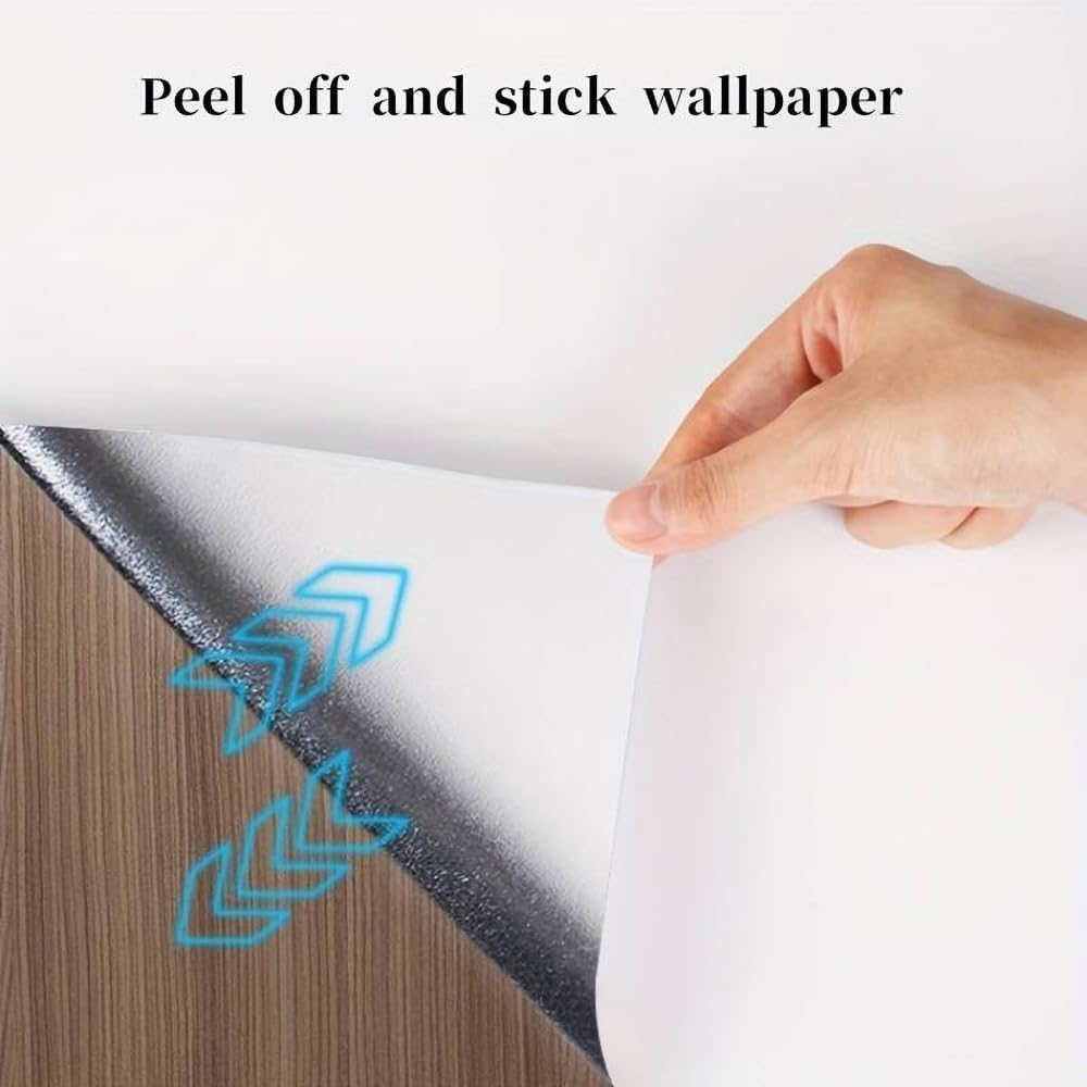YIZHI Matte Blue Contact Paper 15.8" x 197" Peel and Stick Wallpaper Waterproof Removable Wallpaper for Kitchen, Bedroom