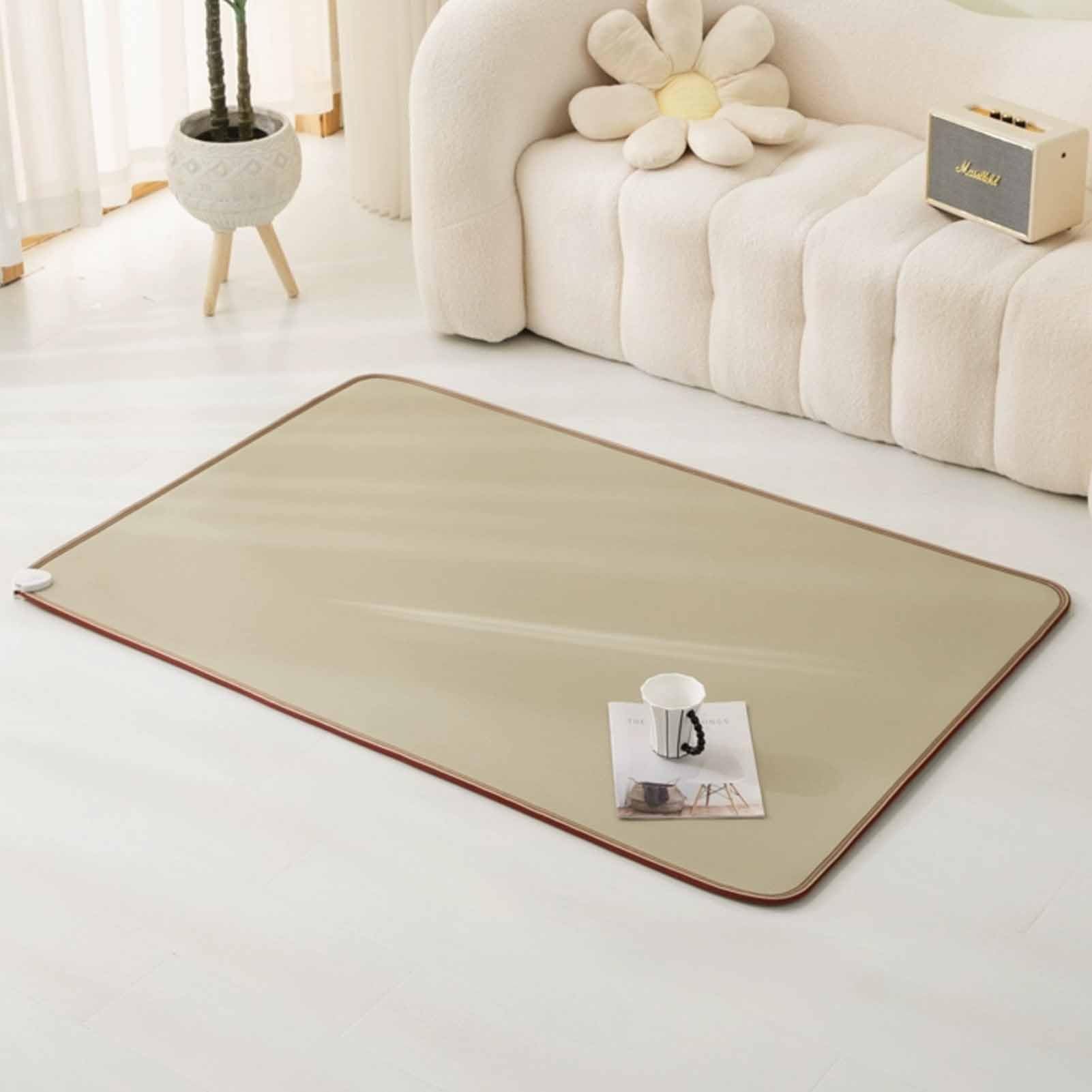 Tapis chauffant électrique en graphène et grand tapis de sol en cuir