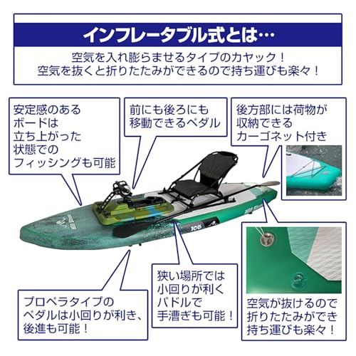 Fkstyle ペダル式SUPフィッシングカヤック od551