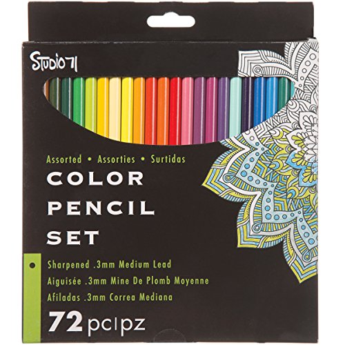 Darice 72 Piece, Sharpened Colored Pencil Set, Assorted