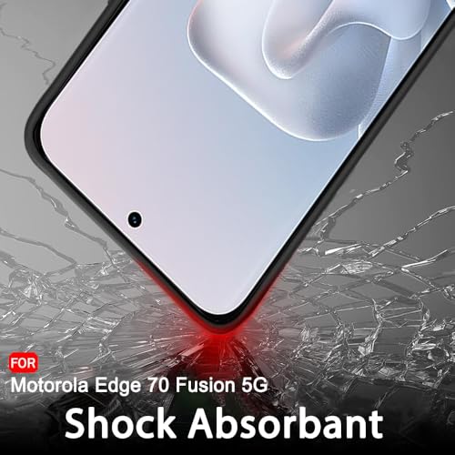Image of TheGiftKart Sleek Back Cover Case for Motorola Moto Edge 70 Fusion 5G | Slim Fit Protective Design | Ultra Matte Finish | Camera Protection Bump | Soft Back Cover Case (Silicone, Black)