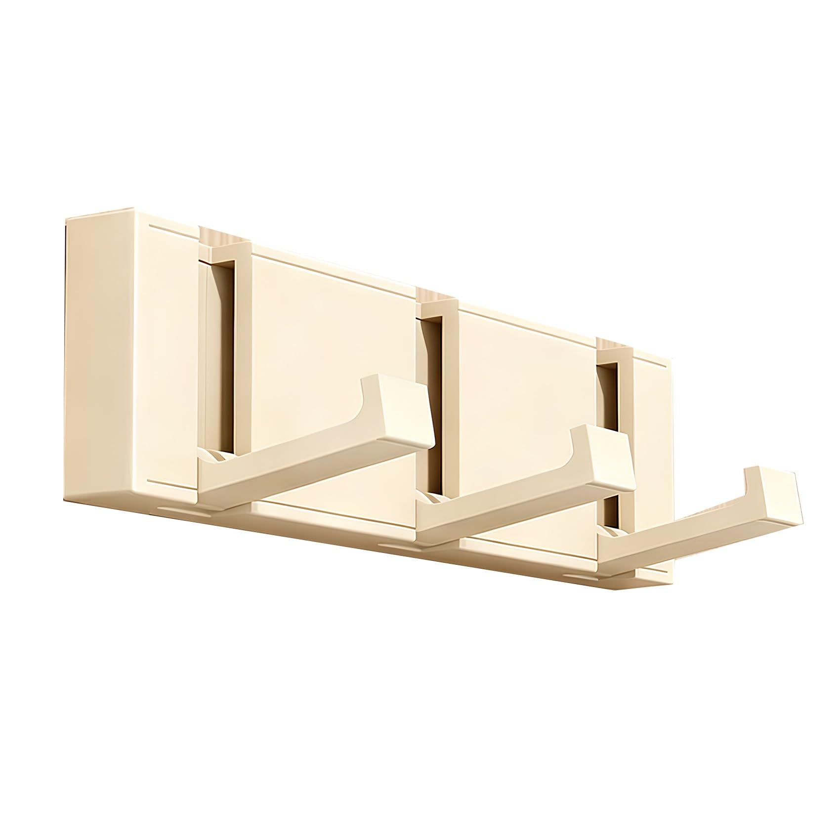 Tzufa White Foldable Coat Rack Wall Mounted Aluminum Coat Hooks Hanger Organizer
