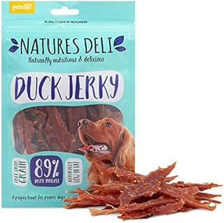 Natures Deli Duck Jerky Dog Treats - Low Fat High Protein Dog Chews - 100g
