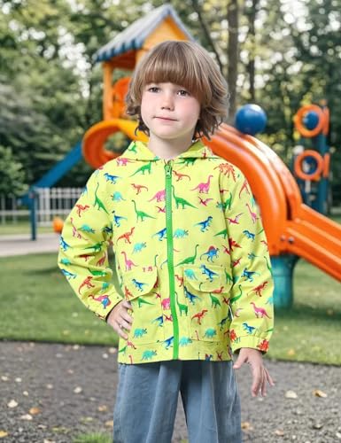 Image of COSLAND Toddler Boys Girls Rain Jacket Waterproof Hooded Raincoat, 2-5T