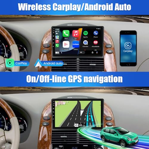 Image of Android 13 Car Radio Stereo for Toyota Sienna 2004-2010 Wireless CarPlay Andriod Auto 2G+32G with SWC WiFi GPS Navigation DSP Bluetooth FM