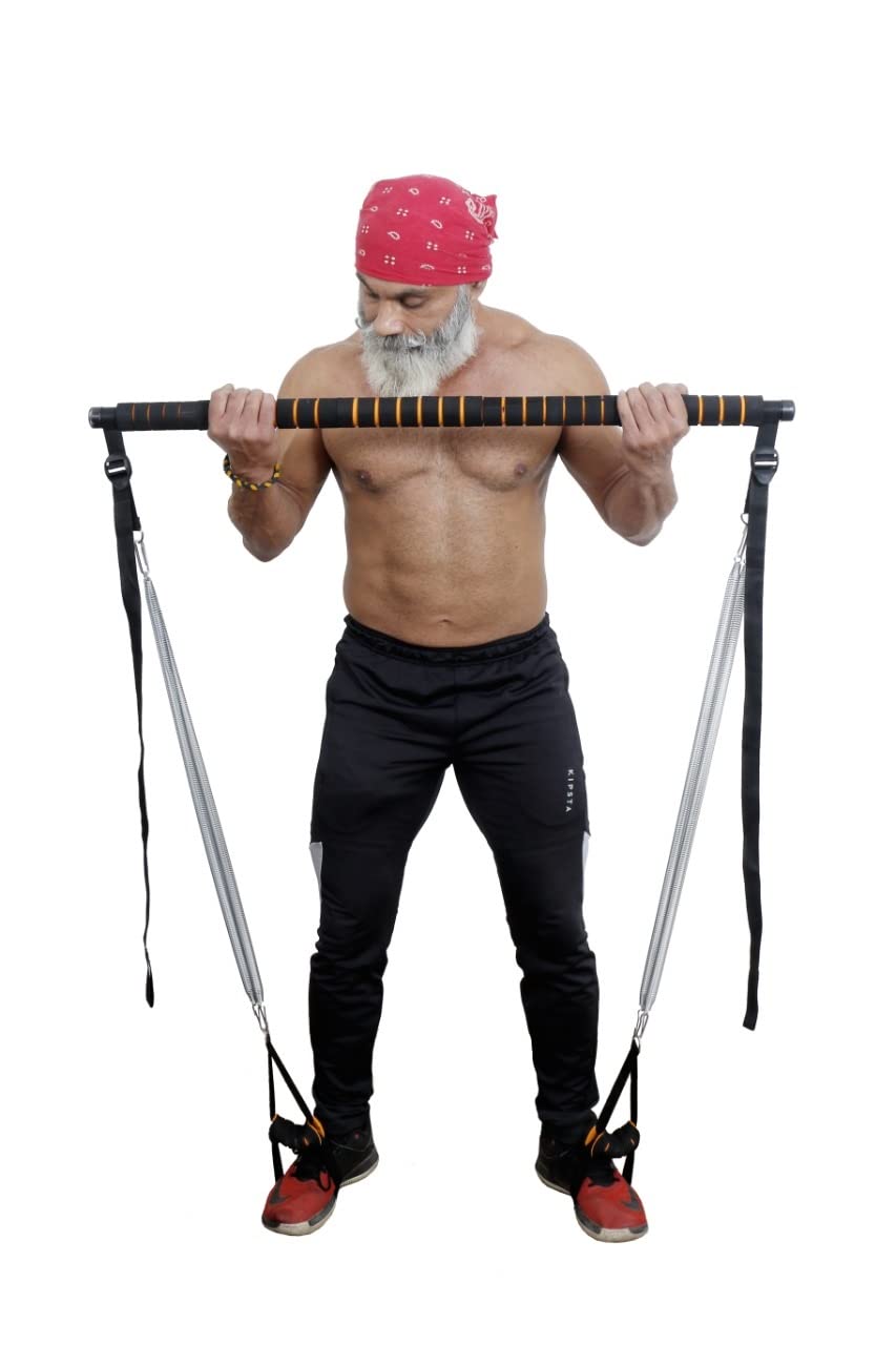 BODI PRO Heavy Duty Pilates Bar Kit, Adjustable Yoga Pilates Stick with Resistance 6 Spring, Pilates Exercise Bar with Foot Straps for Men-Women (B0B4RWRM46) Amazon Price History, Amazon Price Tracker