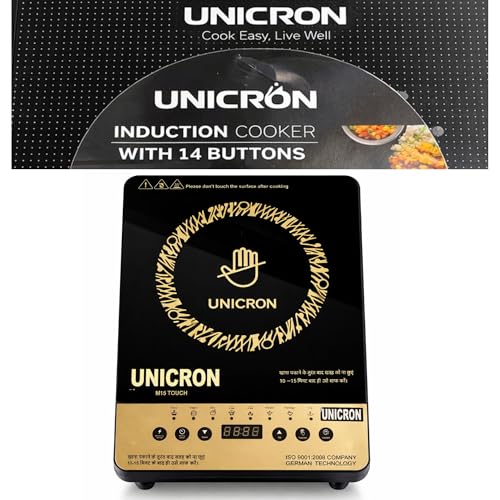Image of UNICRON 2000 Watts Cooktop | Preset Indian Menu Options & Timer | Compatible With Metal Cookware With Flat Bottom | Easy to clean