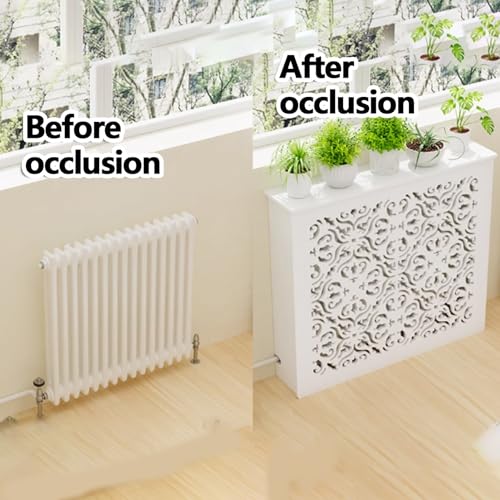 Cache-radiateur blanc en bois, protection et déco de maison - 4