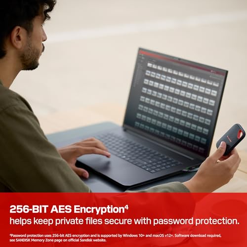 Image of Sandisk 500GB Extreme Portable SSD, Up to 2000MB /s Transfer Speed-New Model