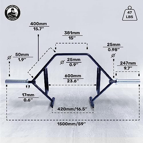 Trap Bar [Bells of Steel] Hex Bar Deadlift, Open-Ended Frame Trap Bars for Weight Lifting, Premium Gym Equipment for Home and Commercial, Built-in Deadlift Jack & Rotating Sleeves, 700lb Capacity2