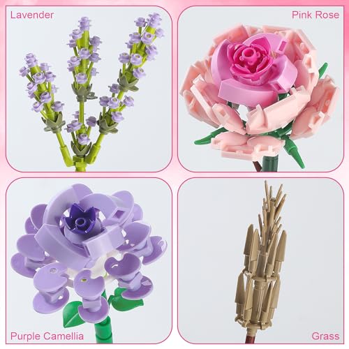 Flower Bouquet Building Blocks Sets--393 Pcs DROPS TO - image 4