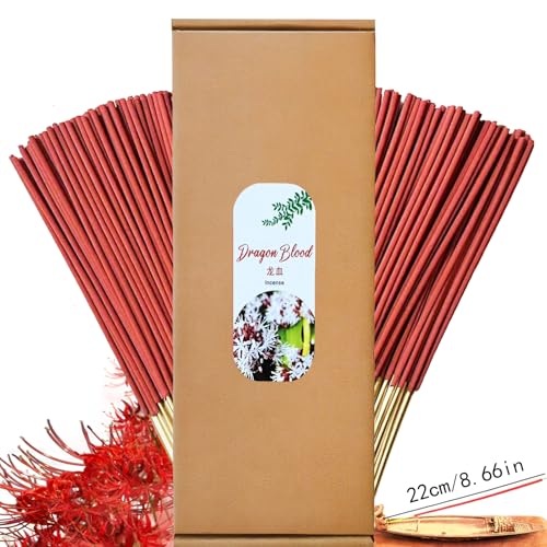 Image of Dragon Blood Incense Sticks 100 Sticks Natural Long-Lasting Fragrance for Home Office Yoga Room Tea Room TempleGitt,Meditation Gifts - Spritual Cleansing