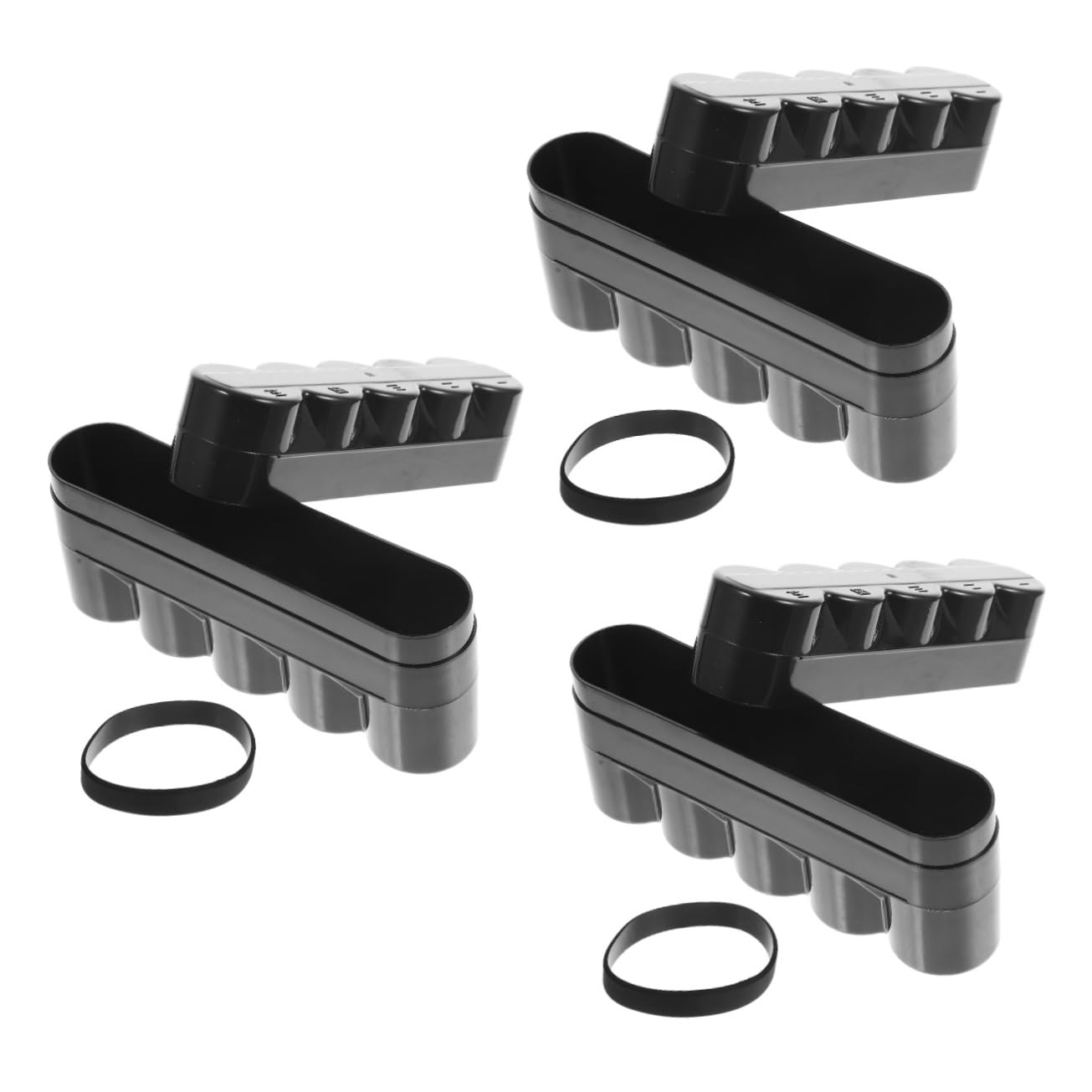 CIYODO 3pcs Box Film Storage Box Film Hard Holder Retainer Case Empty Carrier Tabletop Accessories Film Storage Canisters Portable Film Holder Carrier for Film 12 Case Black Rubber