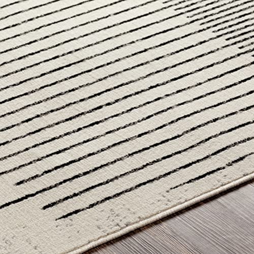 Artistic Weavers Penrod Modern Geometric Runner Area Rug,2'7" X 7'3",Black/Ivory #TOP5