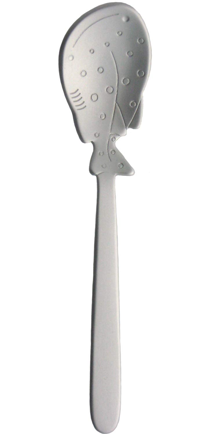 Nagao Tsubamesanjo Petite Marine Aluminum Ice Spoon, Silver, 4.6 inches (11.7 cm), Whale Shark, Made in Japan