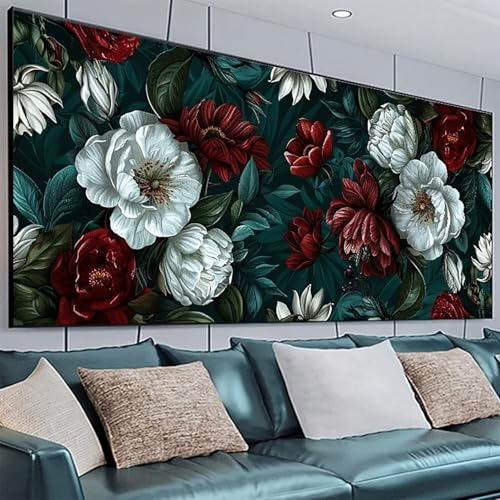 Broderie diamant kit complet 5D fleur 60x120cm aux détails d'exception - 3
