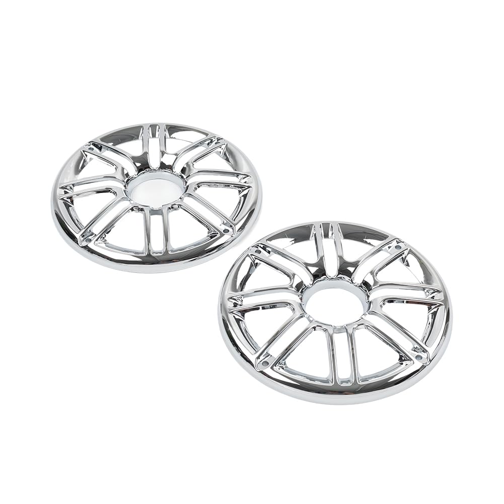 Cnfang4 Rear Speaker Flame Grill Trim Fairing Cover Chrome ABS For FLHTCLTC FLHTCU/L Road Glide Ultra FLHTK/L Motorbike 1pair