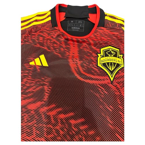 Adidas Men'S Mls Seattle Sounders Fc X Bruce Lee Aeroready 2023/24 Away Soccer Football Jersey Black/Red/Yellow #131094382 thumb #1